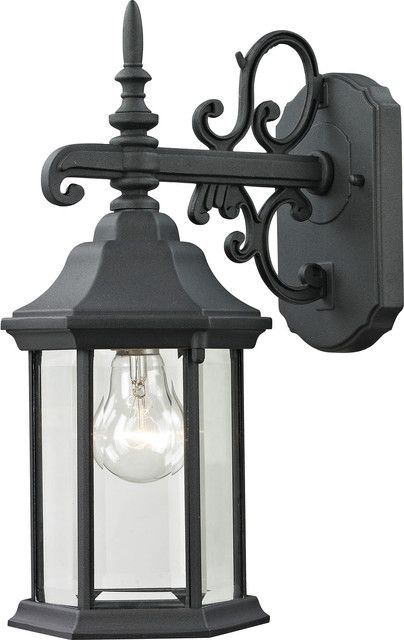 Spring Lake Exterior Coach Lantern - Mediterranean - Outdoor Wall ... within Spring Lake 1 Light Exterior Hanging Lamp, Matte Textured Black