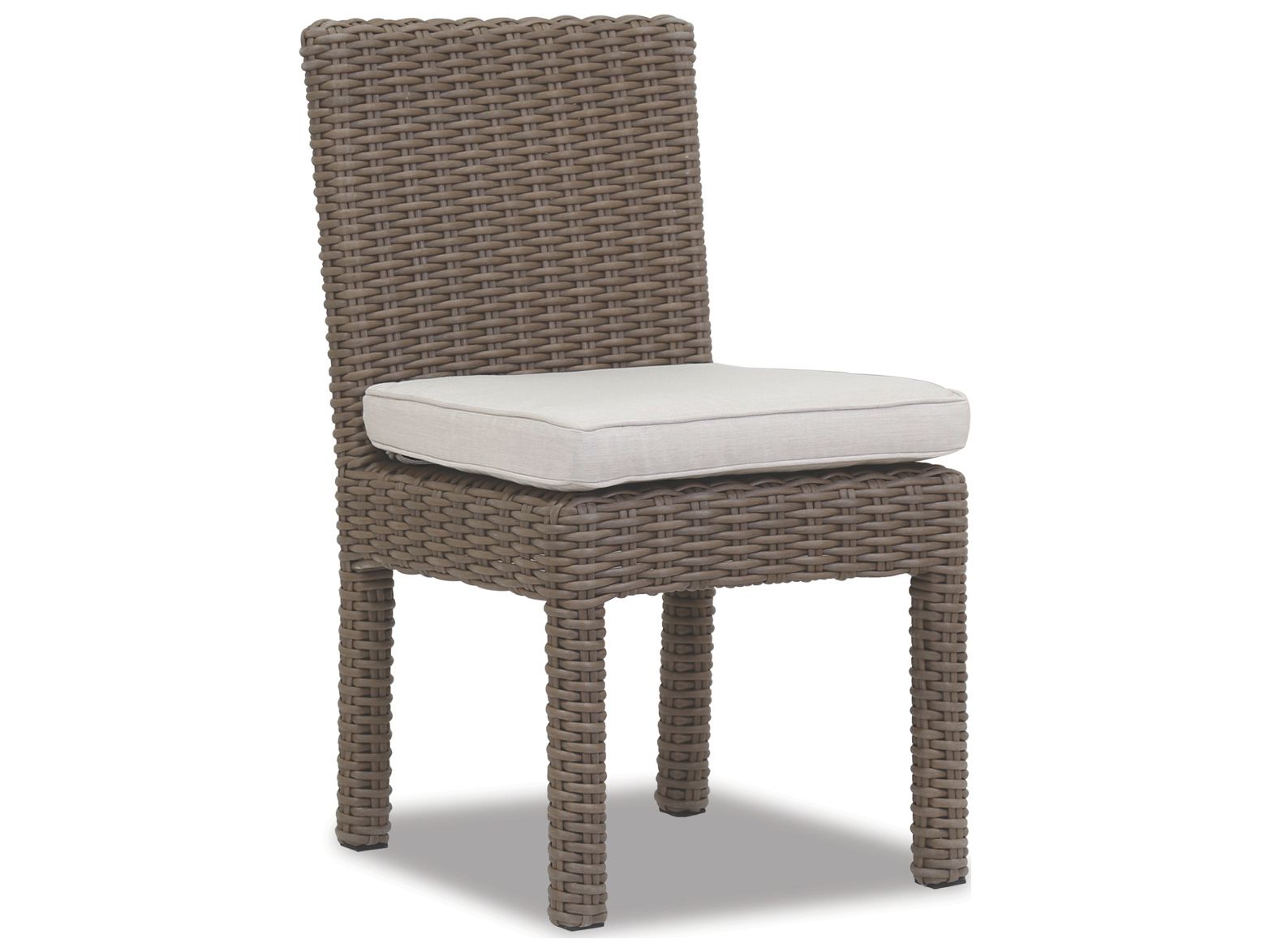 Sunset West Coronado Wicker Driftwood Patio Dining Side Chair In Canvas ... within Choosing the Right Coronado Ottoman Fabric A Detailed Guide