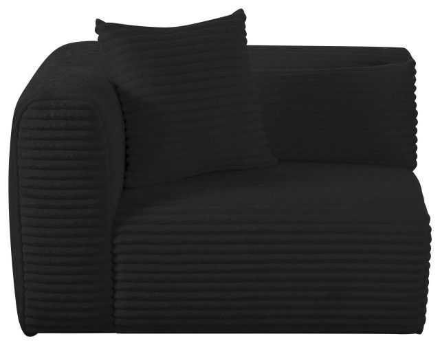 Tarra Fluffy Oversized Black Corduroy Modular Laf Corner Chair ... within Unveiling the Tarra Fluffy Oversized Black Corduroy Modular RAF Sectional Exploring Its Comfort and Design