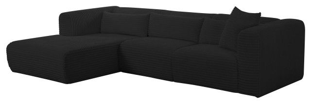 Tarra Fluffy Oversized Black Corduroy Modular Laf Sectional ... in Unveiling the Tarra Fluffy Oversized Black Corduroy Modular RAF Sectional Exploring Its Comfort and Design