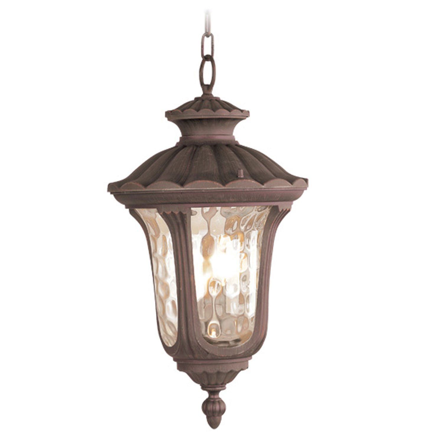 Three Light Outdoor Pendant From The Oxford Collection In Hand Applied ... inside Renford 8" Wide 3-Light Outdoor Pendant, Architectural Bronze