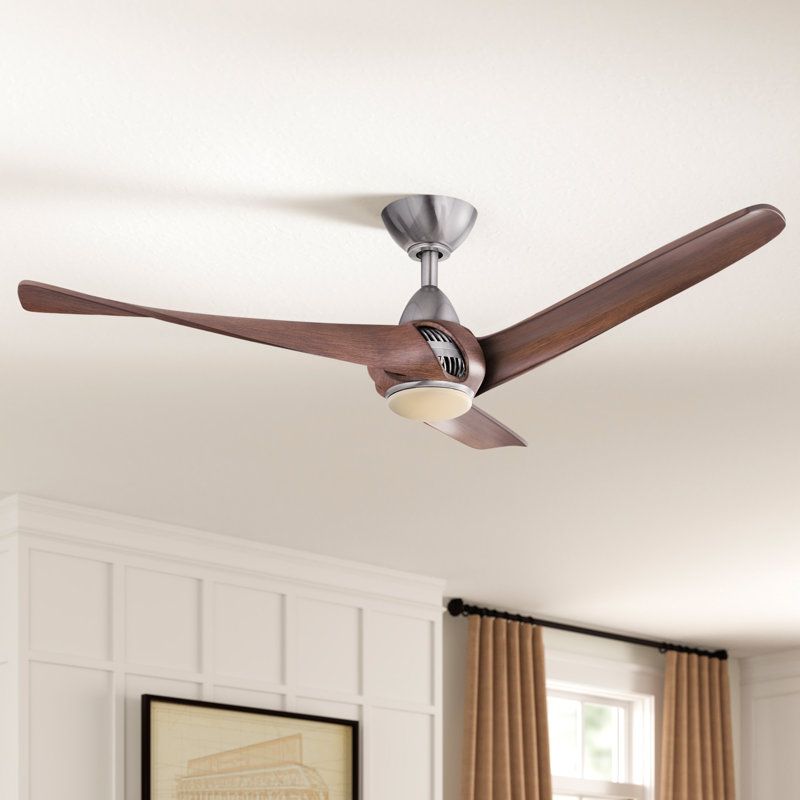 Three Posts™ 52&quot; Cairo 3 - Blade Led Propeller Ceiling Fan With Remote ... with regard to The Practical Advantages of a 3-Blade Design in Ceiling Fans