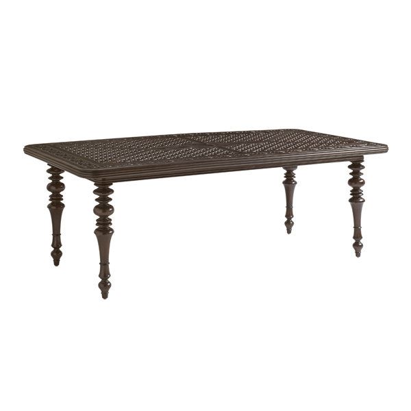 Tommy Bahama Outdoor Royal Kahala Black Sands Rectangular Dining Table ... regarding Elevating Your Space Exploring the Versatility of Black Sands Cocktail Tables