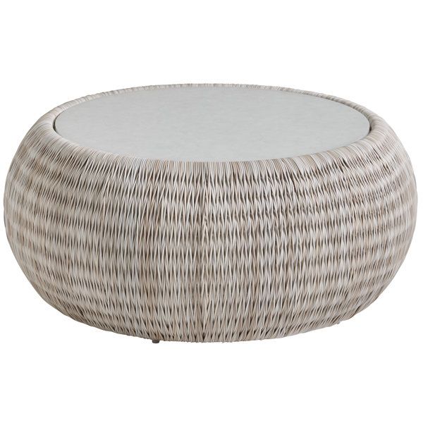 Tommy Bahama Outdoor Seabrook Round Cocktail Table | Perigold inside Seabrook Bunching Cocktail Table Solutions for Small Space Living