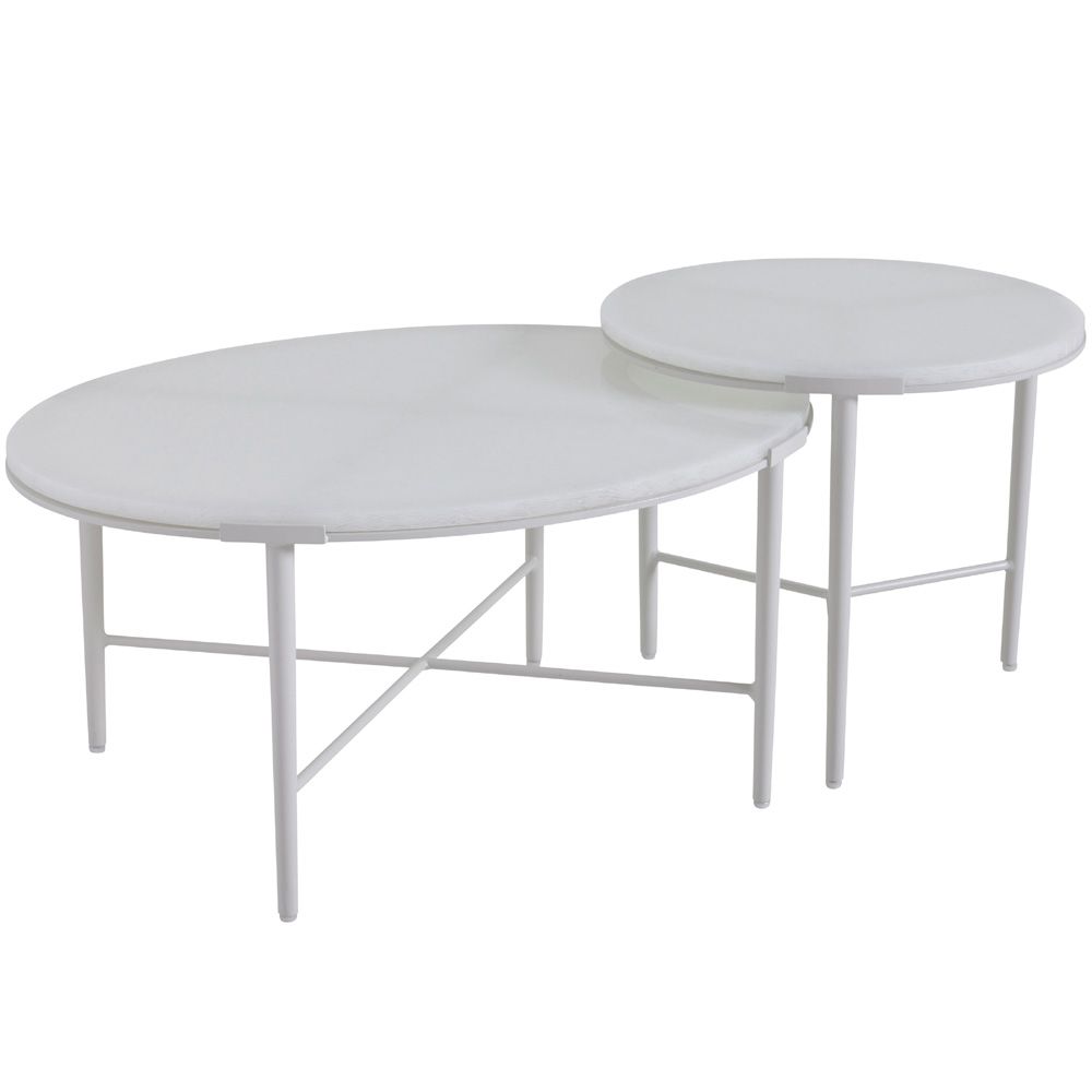 Tommy Bahama Seabrook Bunching Cocktail Table With Glass Top | 3430-947C in Seabrook Bunching Cocktail Table