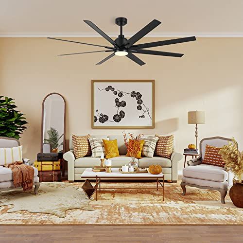 Top 10 Best High Speed Ceiling Fan : Reviews &amp; Buying Guide - Katynel inside 72 In. Large Integrated Led Indoor Brass Ceiling Fan With Light And Remote