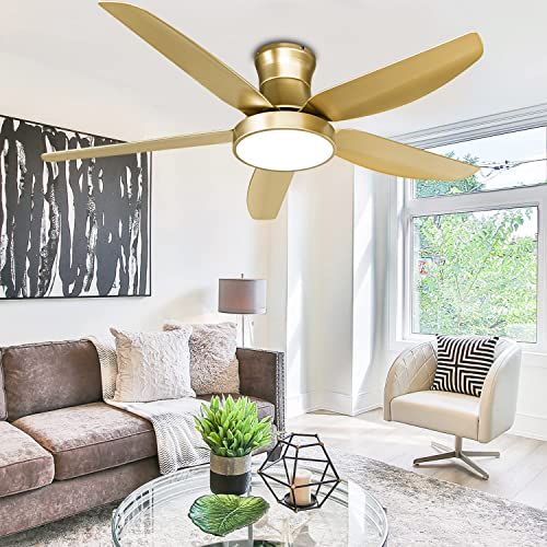 Top 5 Best Gold Ceiling Fans 2024 - Pixelfy Blog with LED Light Integration for Ceiling Fans Exploring Efficiency and Illumination Options