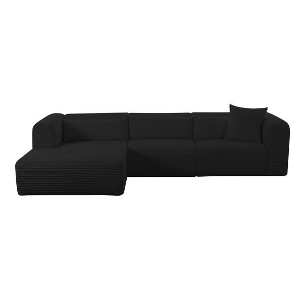 Unveiling the Tarra Fluffy Oversized Black Corduroy Modular RAF Sectional Exploring Its Comfort and Design