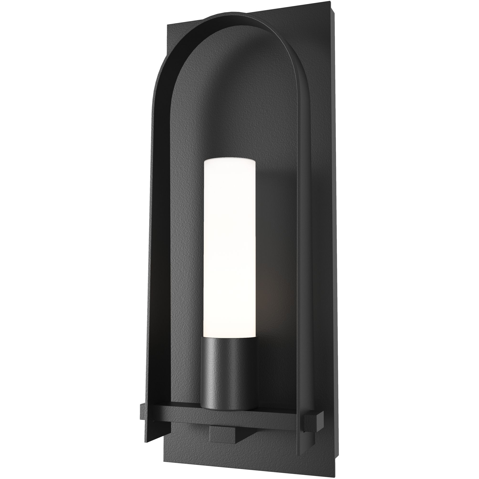 Triomphe 1 Light 27.2 Inch Coastal Black Outdoor Sconce In Opal, Large with Triomphe Outdoor Lantern, Coastal Black, Opal Glass