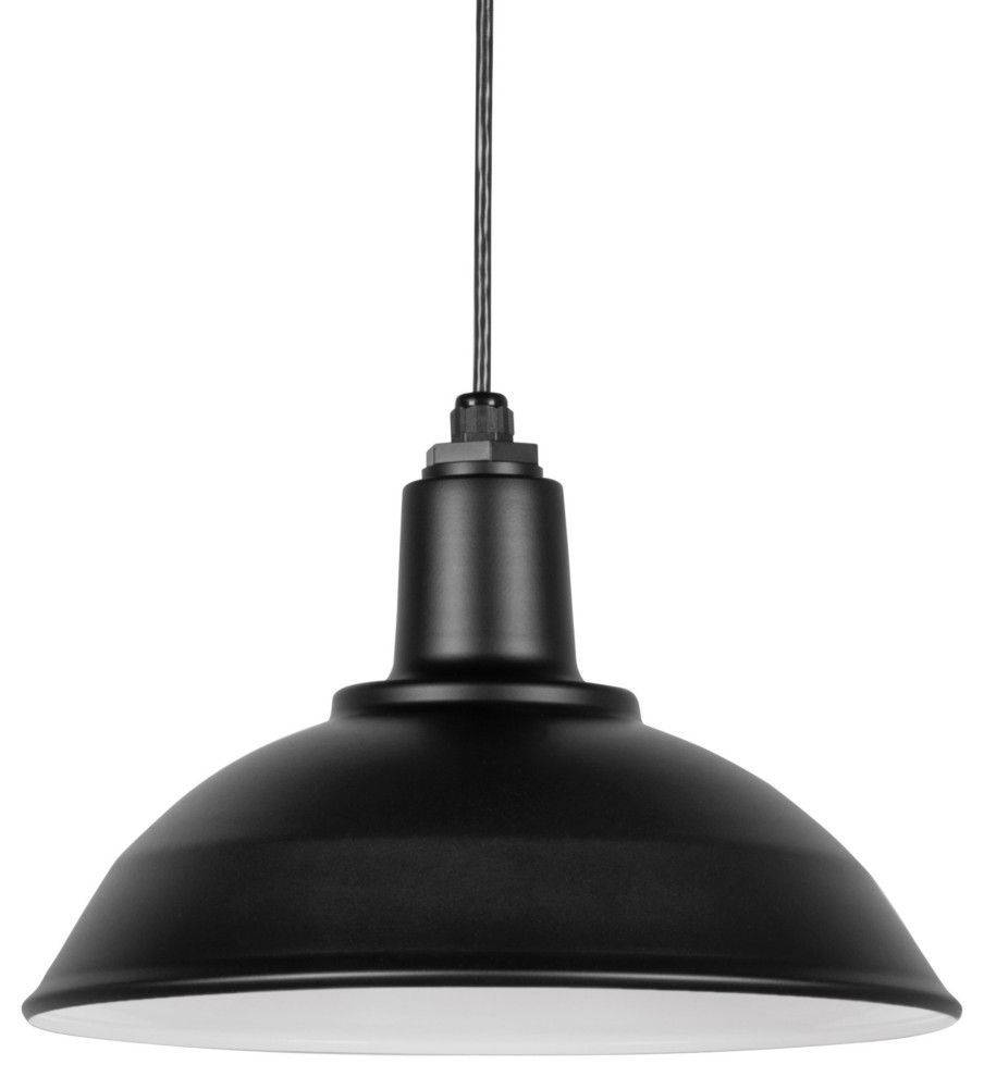 Troy Rlm Lighting Rh16M Tahoe 16"W Farmhouse Pendant - Farmhouse ... within Tahoe Eight Light Outdoor Pendant, Matte Black