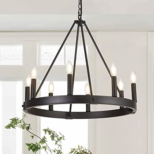 Unlock Your Home's Beauty With The Best Modern Farmhouse Wagon Wheel ... intended for Weather-Ready Lighting: Durability and Performance in Outdoor Round Chandeliers
