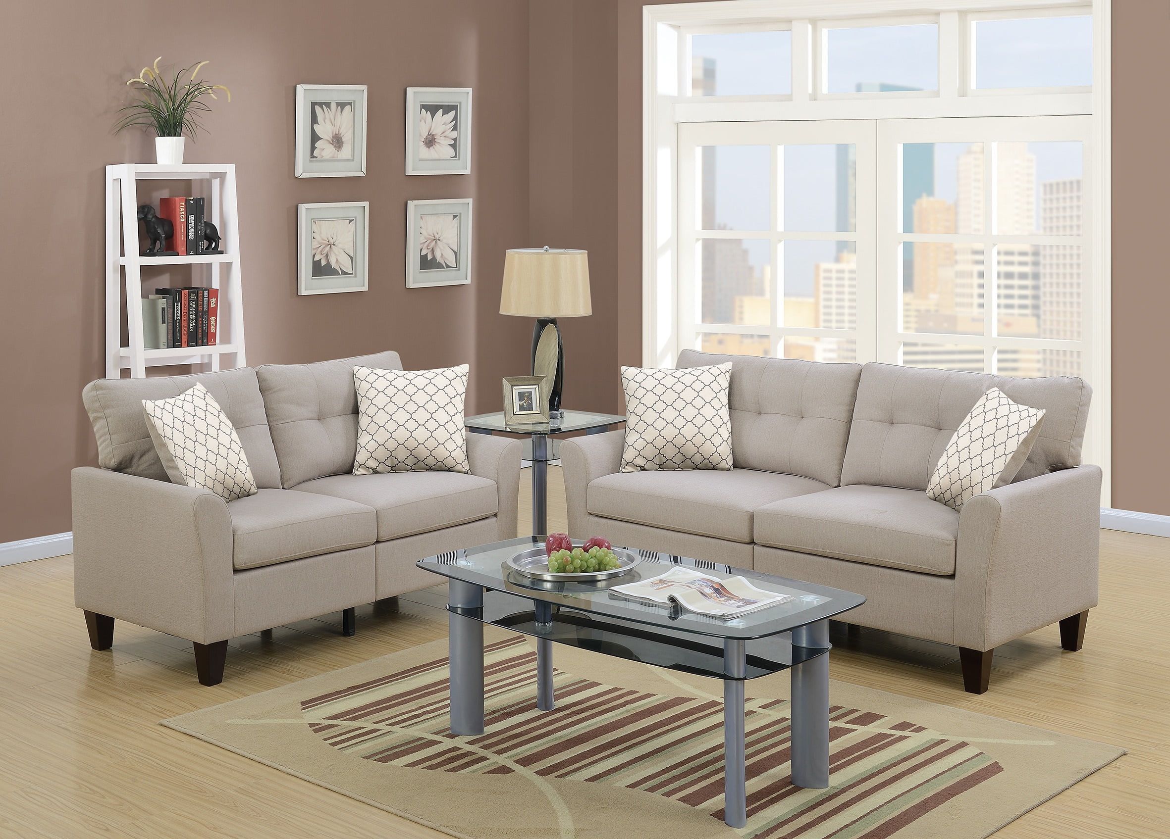 [Us In Stock] Living Room Furniture 2Pc Sofa Set Sofa And Loveseat ... in Understanding the Durability of Your Polyfiber Sectional