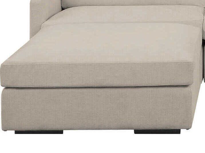 Uttermost Refuge Light Sand Beige Upholstered Ottoman | Ut23852O within Uttermost - 23853-A - Sofa - Refuge - Light Cloud Blue