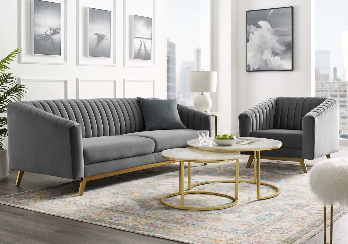 Velvet Grey Sofa | Baci Living Room regarding Light Gray Sofas in Home Design: Exploring Versatility and Styling Options