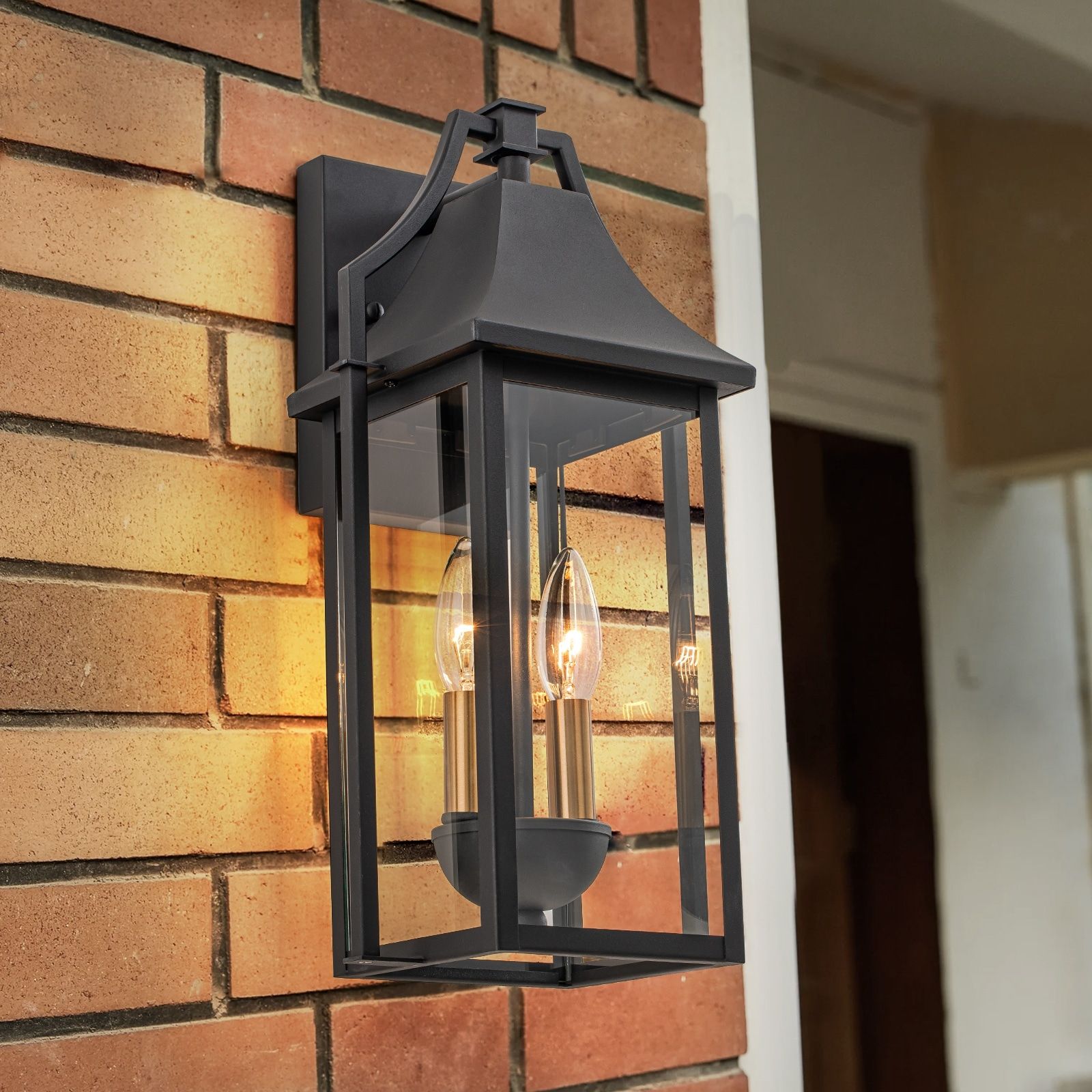 Vicksburg 2-Light Medium Outdoor Wall Sconce - Bed Bath & Beyond - 31431585 with regard to Vicksburg 2-Light 6.75" Wide Black Outdoor Hanging Lantern
