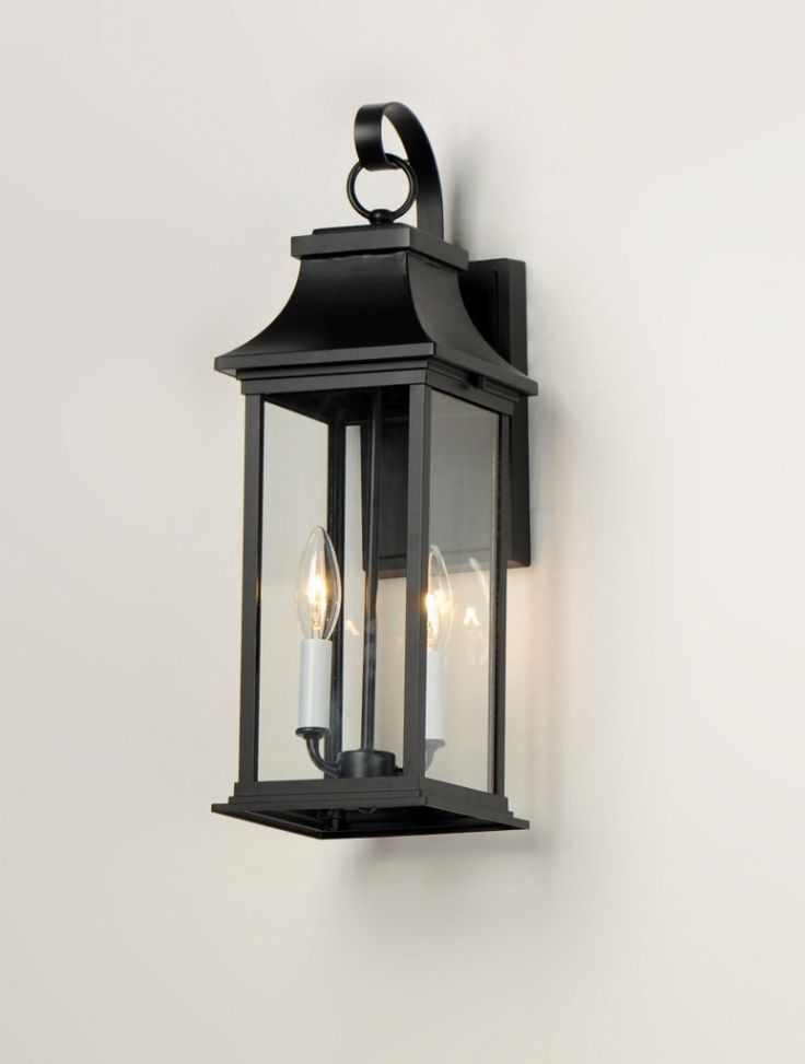 Vicksburg-2 Light Outdoor Hanging Lantern-6.75 Inches Wide By 18.5 ... for Vicksburg 2-Light 6.75" Wide Black Outdoor Hanging Lantern