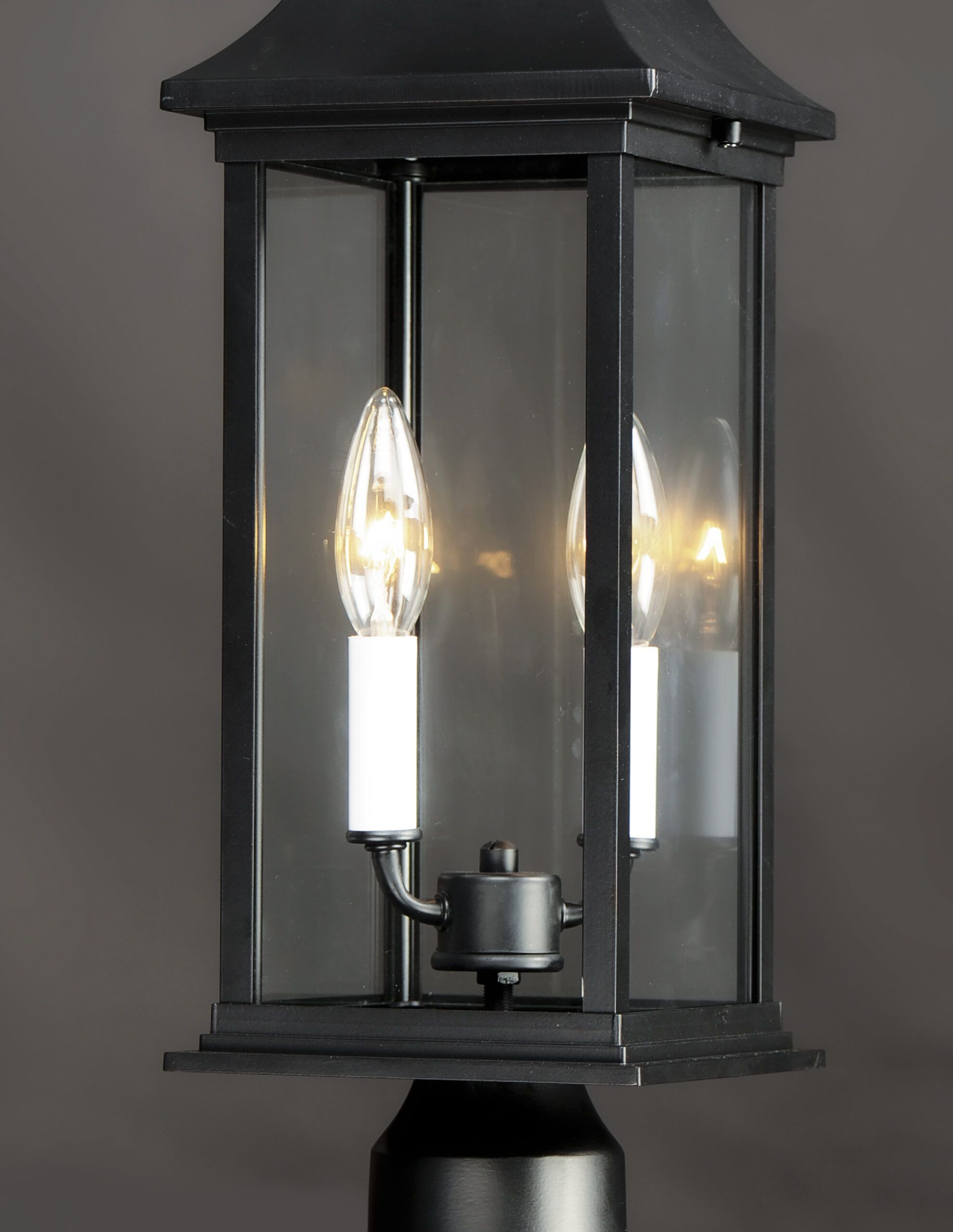 Vicksburg 2-Light Outdoor Post Mount for Vicksburg 2-Light 6.75" Wide Black Outdoor Hanging Lantern