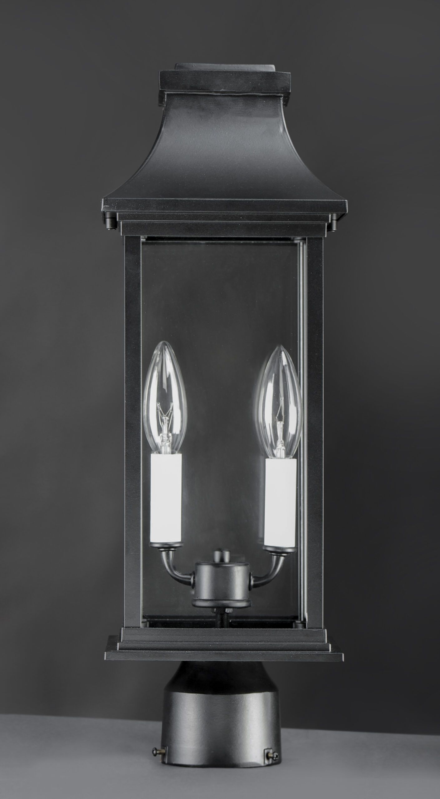 Vicksburg 2-Light Outdoor Post Mount regarding Vicksburg 2-Light 6.75" Wide Black Outdoor Hanging Lantern