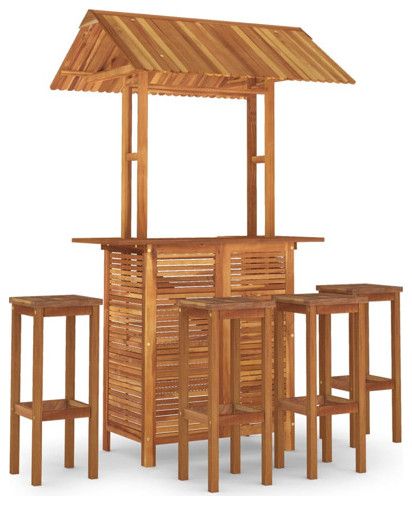 Vidaxl Patio Bar Set 5 Piece Outdoor Hightop Table And Chairs Solid ... within Elevating Your Outdoor Entertaining Exploring the VidaXL Hightop Table and Chair Experience