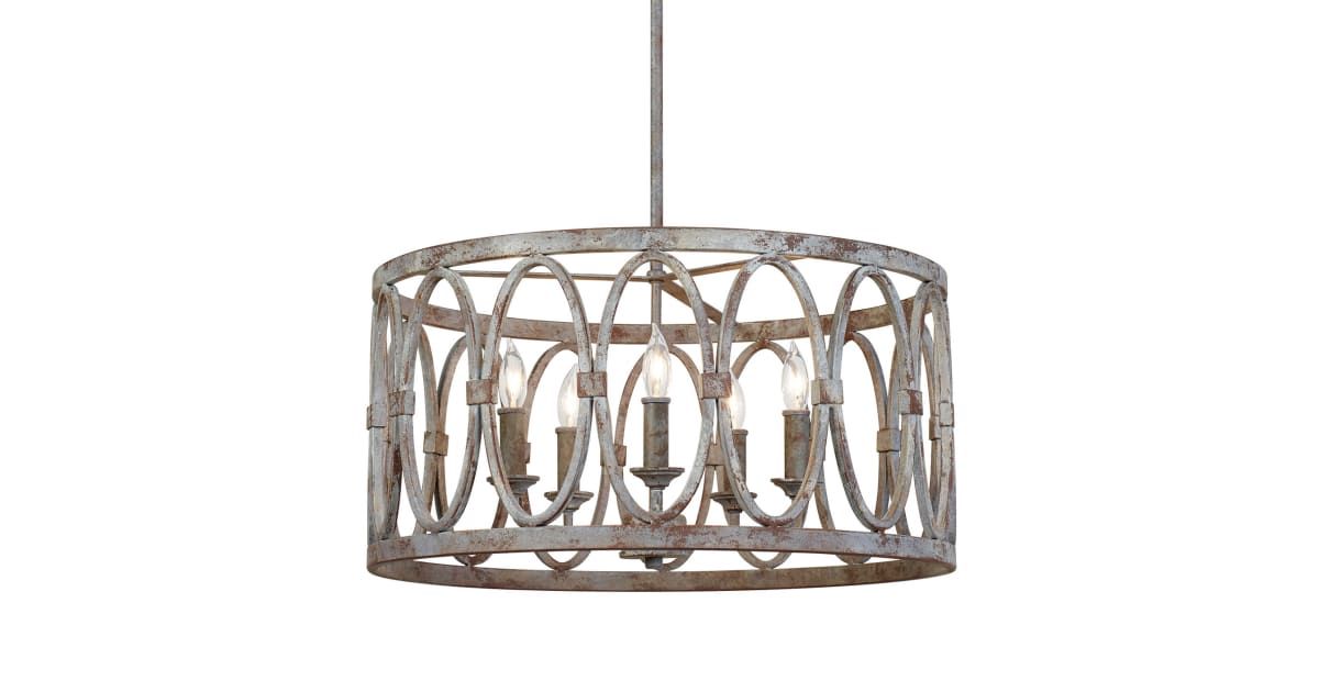 Visual Comfort F3222/5Da Patrice 5 Light 21&quot; Wide Taper Candle Style ... intended for Patrice Five Light Outdoor Chandelier In Dark Weathered Zinc