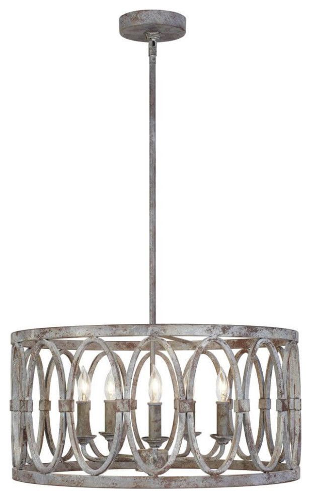 Visual Comfort Studio Patrice Chandelier, 21.00 - Farmhouse ... inside Patrice Five Light Outdoor Chandelier In Dark Weathered Zinc