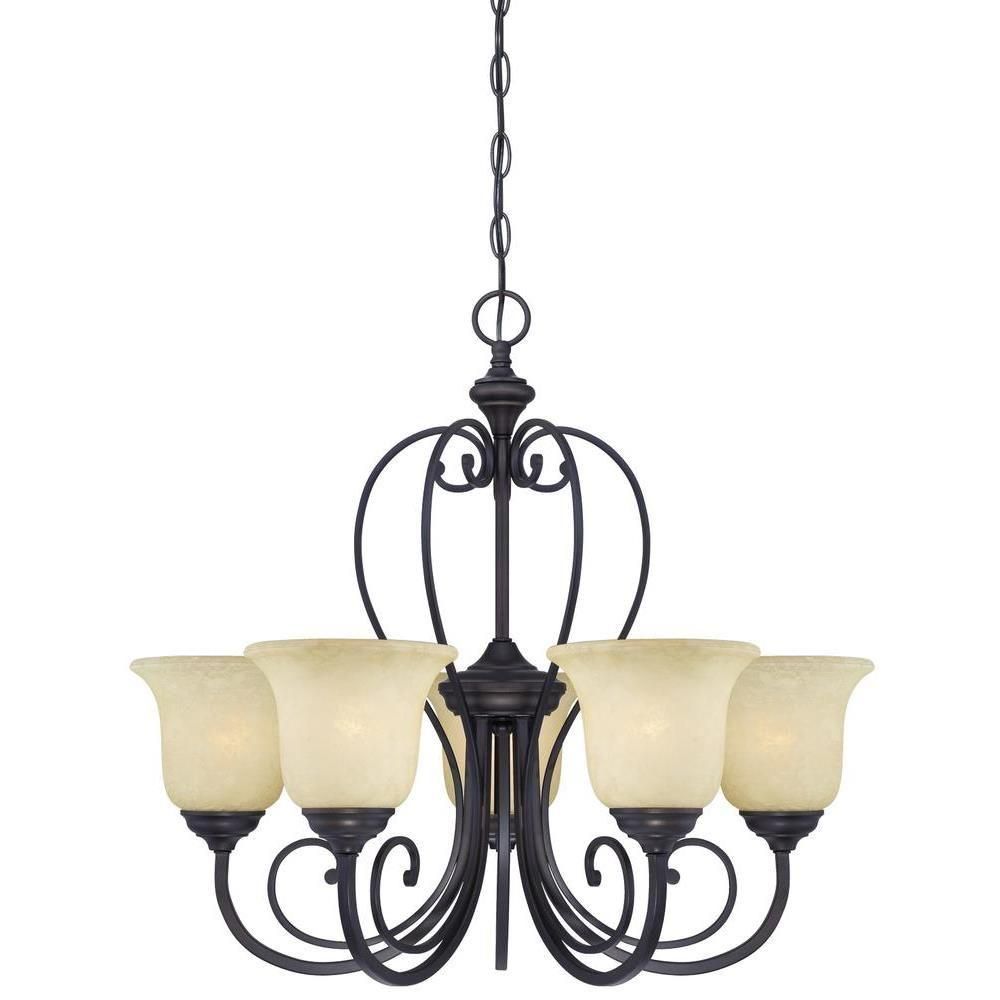 Westinghouse Callan 5-Light Oil Rubbed Bronze Chandelier-6340700 - The ... with regard to Outdoor Chandelier 5-Light, Architectural Bronze