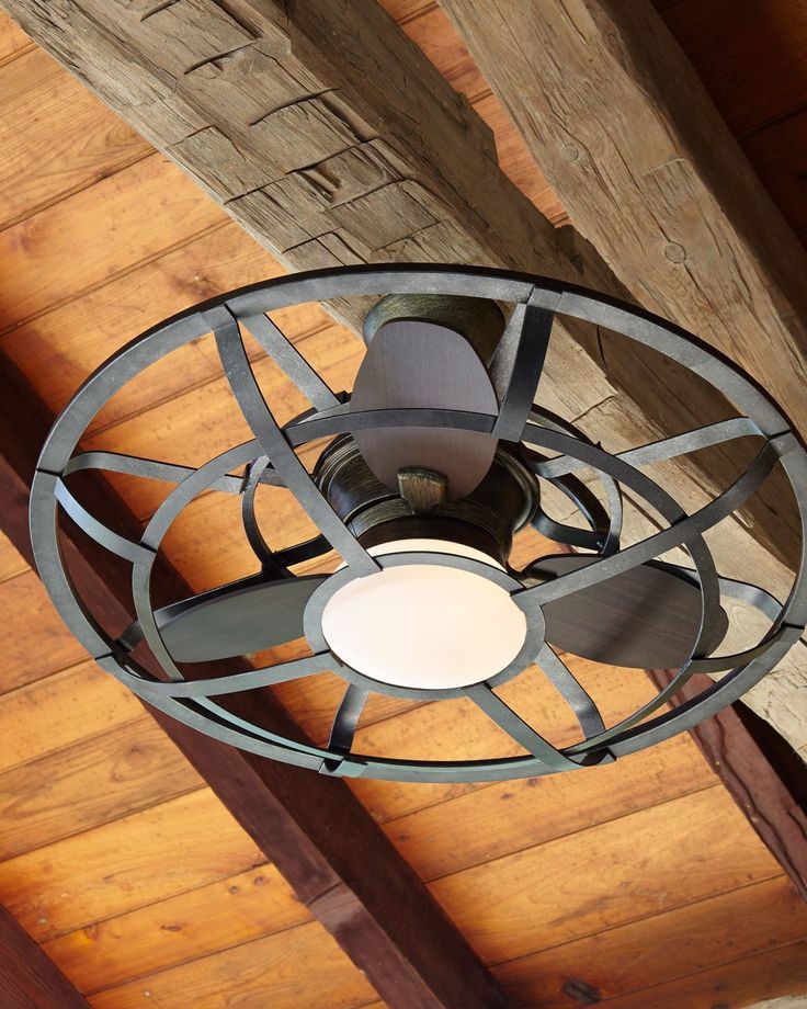 Wet Rated Outdoor Ceiling Fans For Pergola within Choosing the Right Brown Finish for Your Caged Metal Lampshade Ceiling Fan