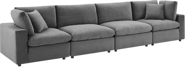 Wheatland Down Filled Overstuffed 4 Seat Sofa - Transitional - Sofas ... in Wheatland Down Filled Overstuffed 4 Piece Sectional Sofa - White