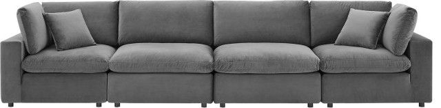 Wheatland Down Filled Overstuffed 4 Seat Sofa - Transitional - Sofas ... with regard to Wheatland Down Filled Overstuffed 4 Piece Sectional Sofa - White