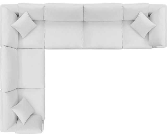 Wheatland Down Filled Overstuffed 6 Piece Sectional Sofa - Transitional ... throughout Wheatland Down Filled Overstuffed 4 Piece Sectional Sofa - White