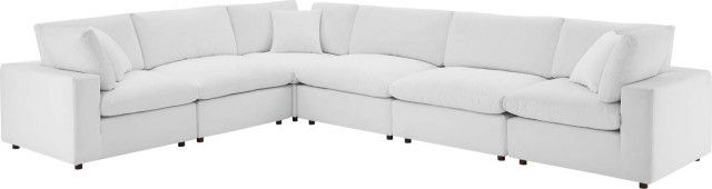 Wheatland Down Filled Overstuffed 6 Piece Sectional Sofa - Transitional ... within Wheatland Down Filled Overstuffed 4 Piece Sectional Sofa - White