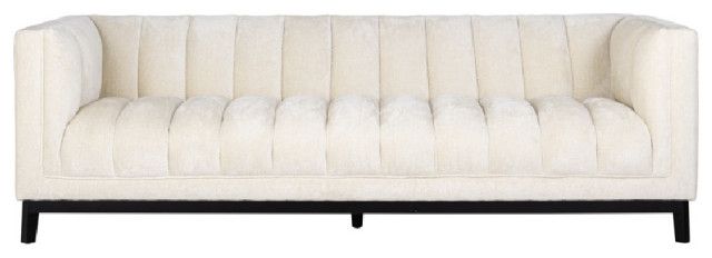 White Chenille Tufted Sofa, Oroa Beaudy - Transitional - Sofas - By ... throughout Off-White Vintage Sofa, Oroa Barrow