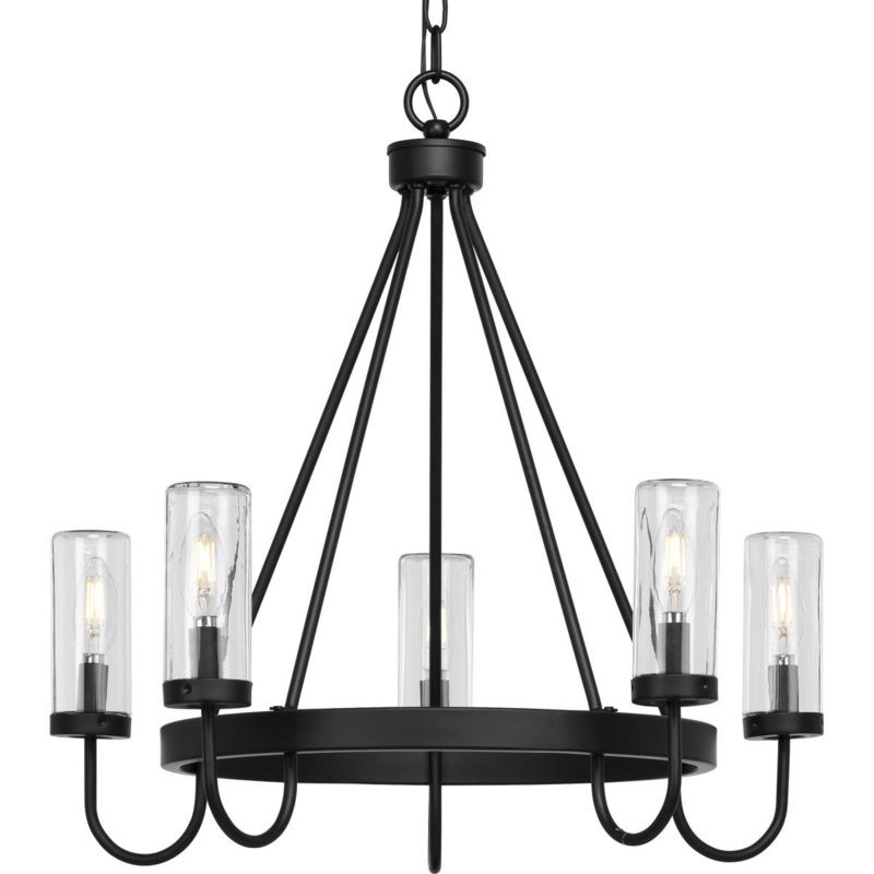 Widener 5 - Light Outdoor Chandelier | Foter inside Union 5 Light Outdoor Chandelier In Satin Aluminum (54025-Sa)