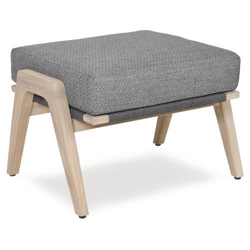 Woodbridge Bellevue Coastal Grey Cushion Woven Natural Teak Outdoor Ottoman intended for Transforming Your Patio with a Comfortable Bellevue Ottoman