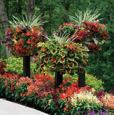 Wooden Post Border Column Kit-Planters On Columns-Pamela Crawford ... with regard to Pamela Crawford Border Column Kit