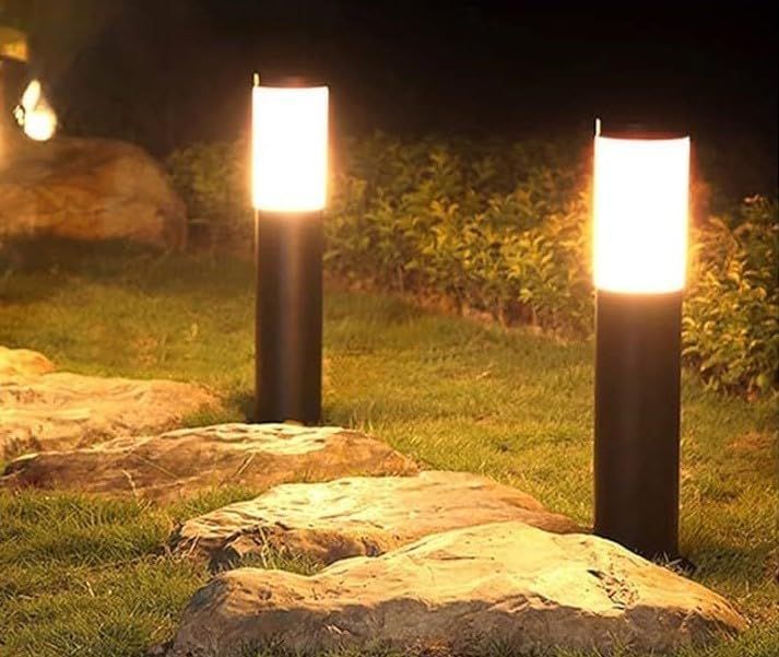 Xergy Aluminium Garden Solar Path Bollard Lights, Set Of 2-15&quot; Outdoor ... throughout Solar Path Bollard Lights, Set Of 8- 15.4&quot; Stake Lighting By Pure Garden, Black