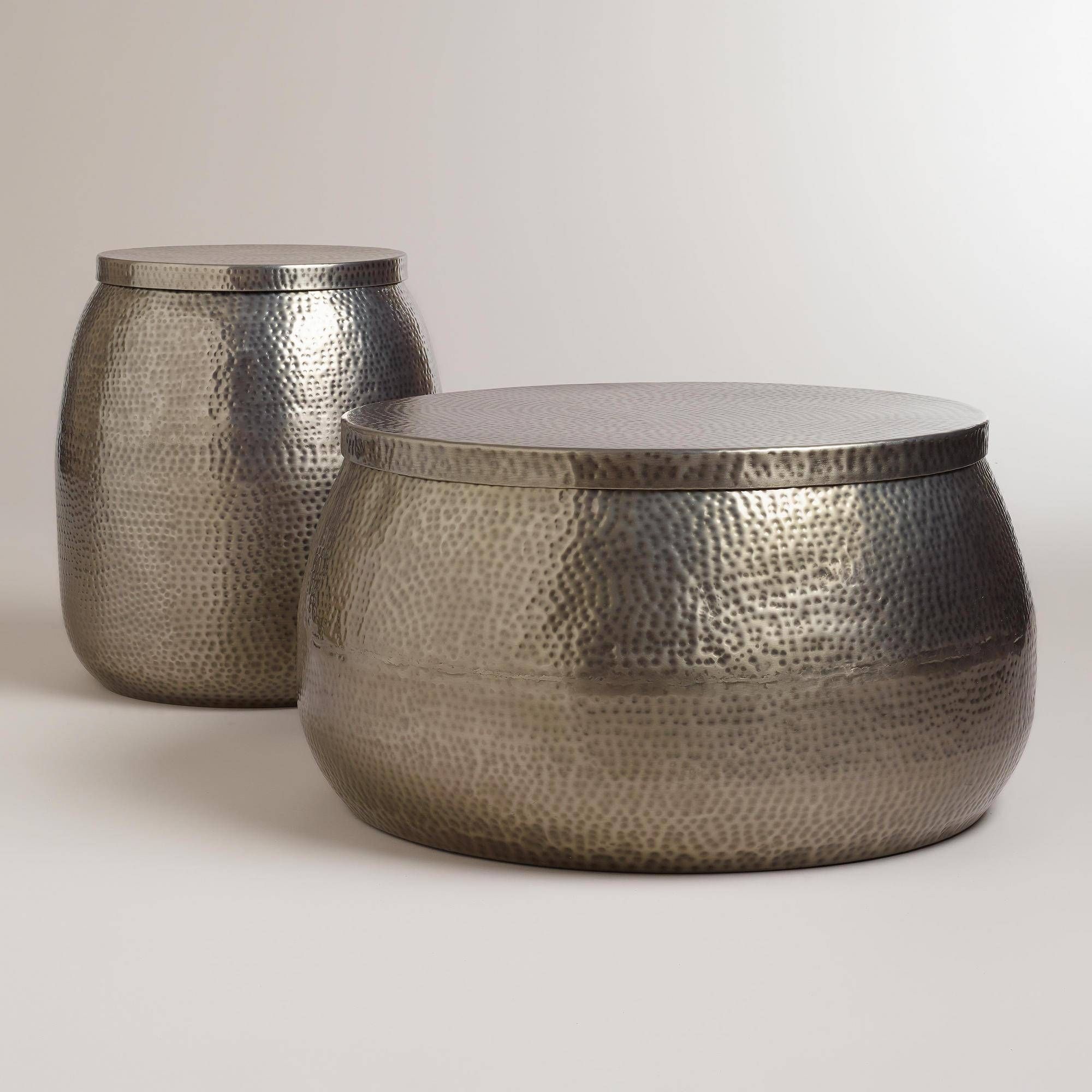 2025 Popular Hammered Silver Coffee Tables intended for