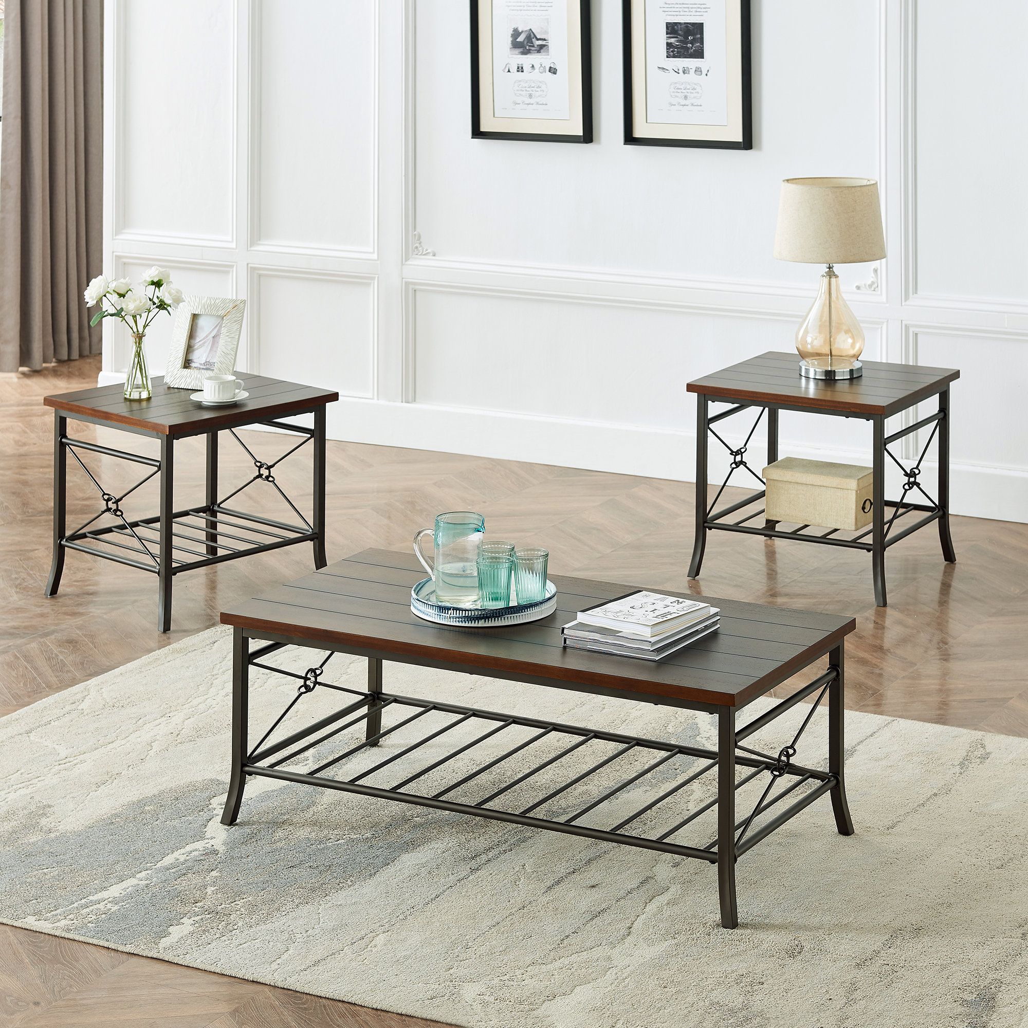 3 Piece Coffee Table Sets With Storage - Coaster Furniture 3 Piece ... with