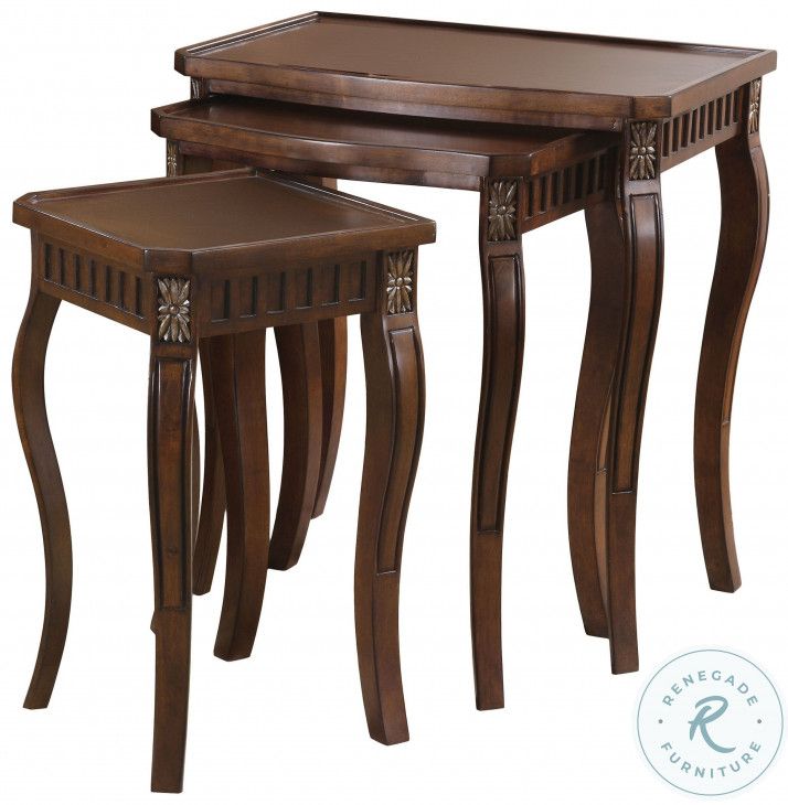 901076 Warm Brown Large Nesting Table From Coaster (901076) | Coleman ... inside