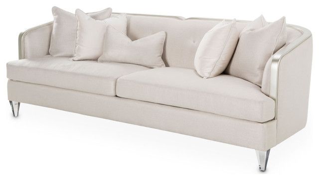 Aico Amini Camden Court 2 Pc Sofa And Chair Half Set, Platinum ... with