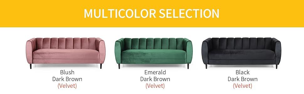 Amazon.com: Christopher Knight Home Miranda Velvet 3 Seater Sofa ... within The Durability and Longevity of the Gewnee Miranda Velvet 3-Seater Sofa