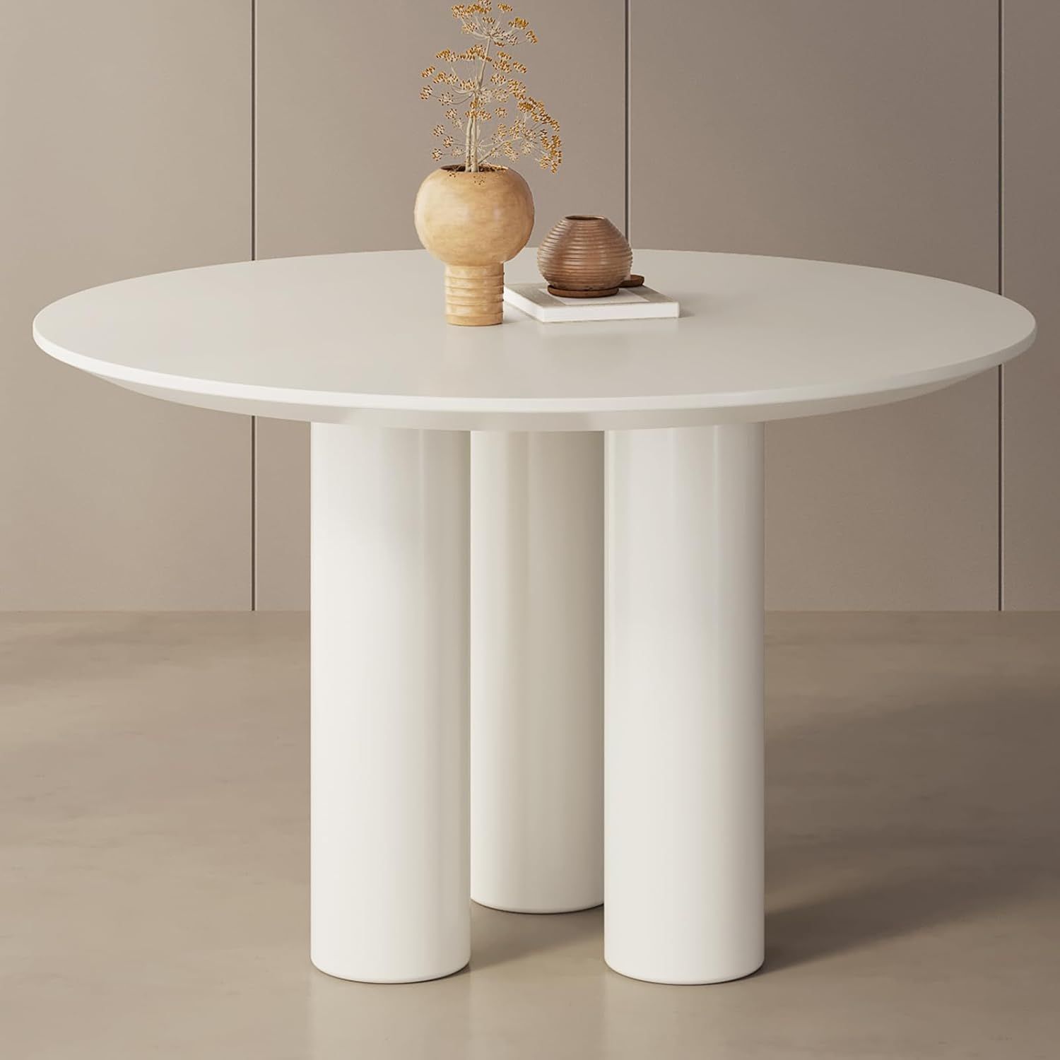 Amazon.com - Hotickme 30" Round Dining Table Circular White Kitchen ... with regard to Materials Matter Choosing the Right Finish for Your White 30" Round Dining Table