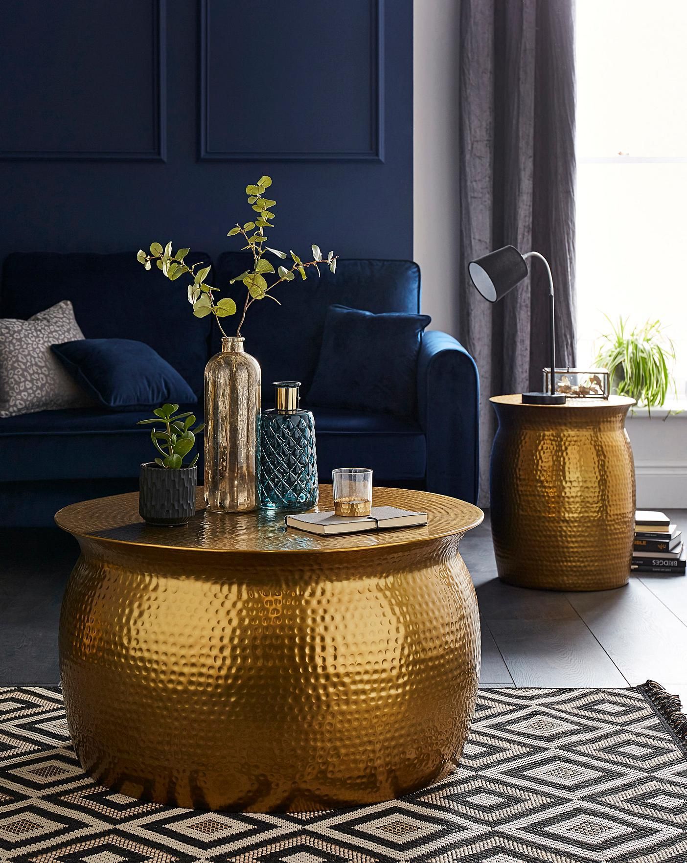 Artisan Hammered Metal Side Table In 2020 | Metal Coffee Table, Metal ... intended for Unveiling the Craftsmanship Behind Hammered Metal Coffee Tables