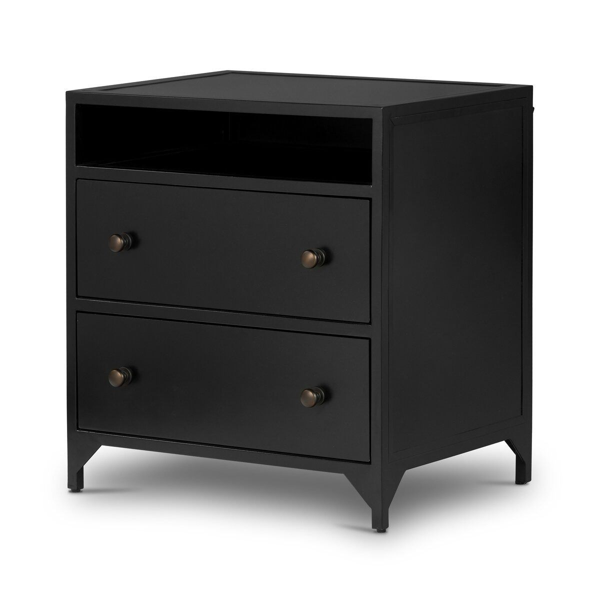 Belmont 2 Drawer Nightstand Black Four Hands In 2024 | Drawer ... with regard to Beyond the Basics Exploring the Features of the Legend Black Nightstand