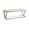 Benjara Modernly White Charming Bench 48 In. L X 16 In. W X 18.5 In. H Bm69639 - The Home Depot pertaining to Styling Secrets Elevating Your Interior Design with the White Bench
