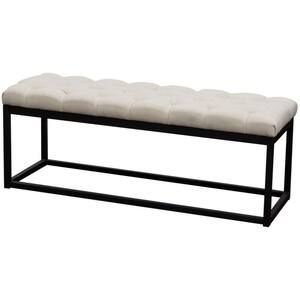 Benjara Modernly White Charming Bench 48 In. L X 16 In. W X 18.5 In. H Bm69639 - The Home Depot with Benzara Bm69639 Modernly Charming Bench, White