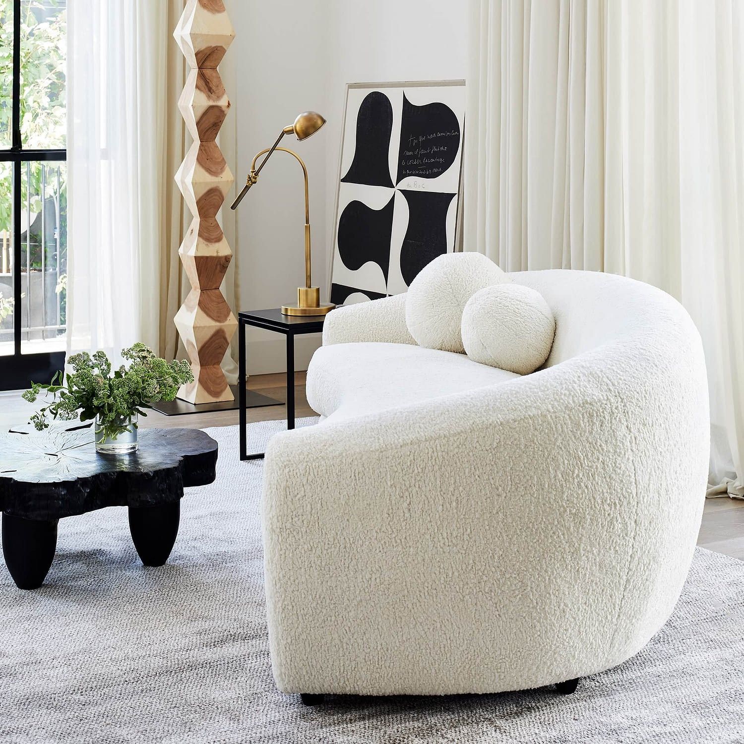 Best In Boucle Furniture &amp; Decor, Plus Style Tips - Tlc Interiors with regard to Designing Your Space with a 3-Piece Black Boucle Sofa Inspiration
