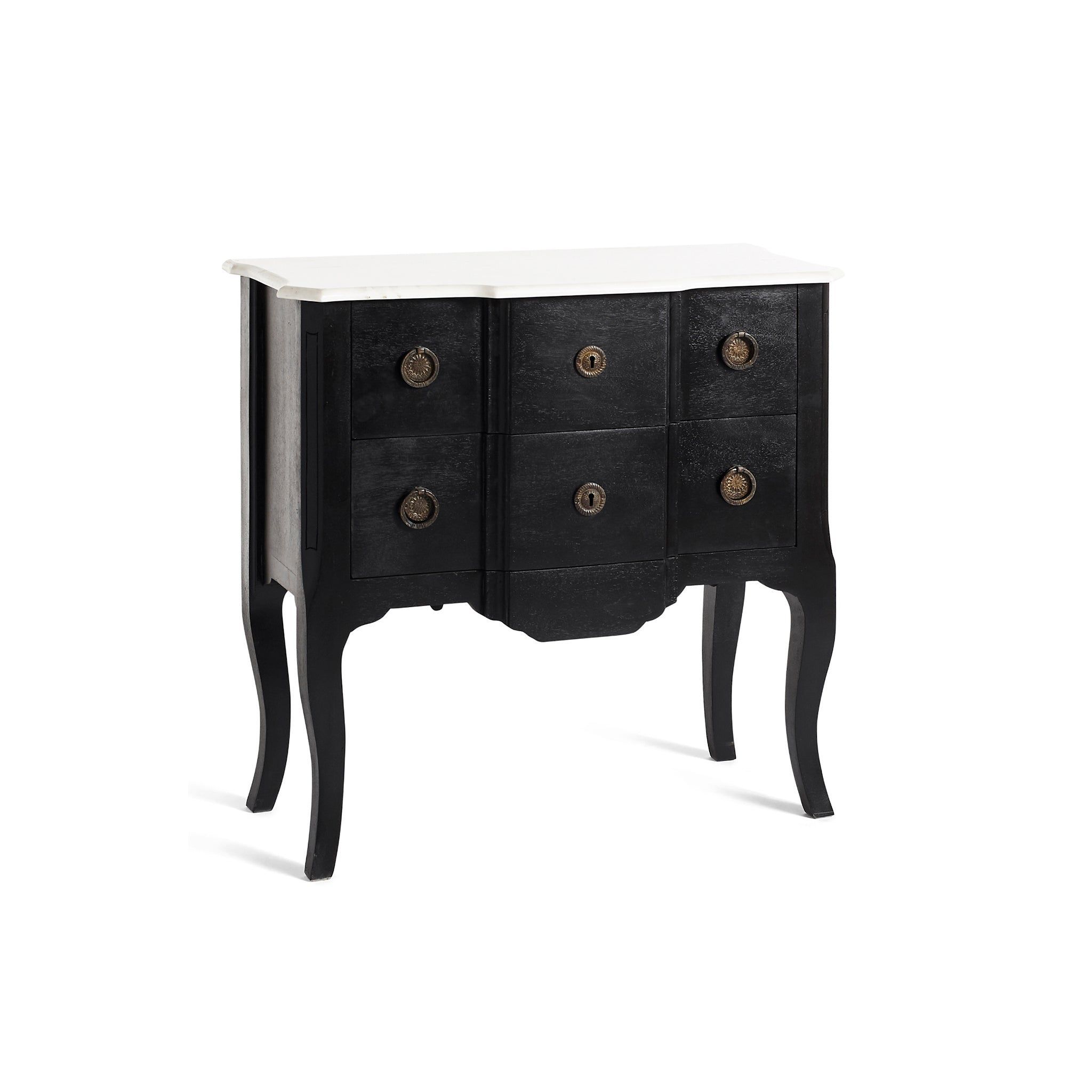 Black Directoire Chest With White Marble Top | Wisteria | Versatile ... inside