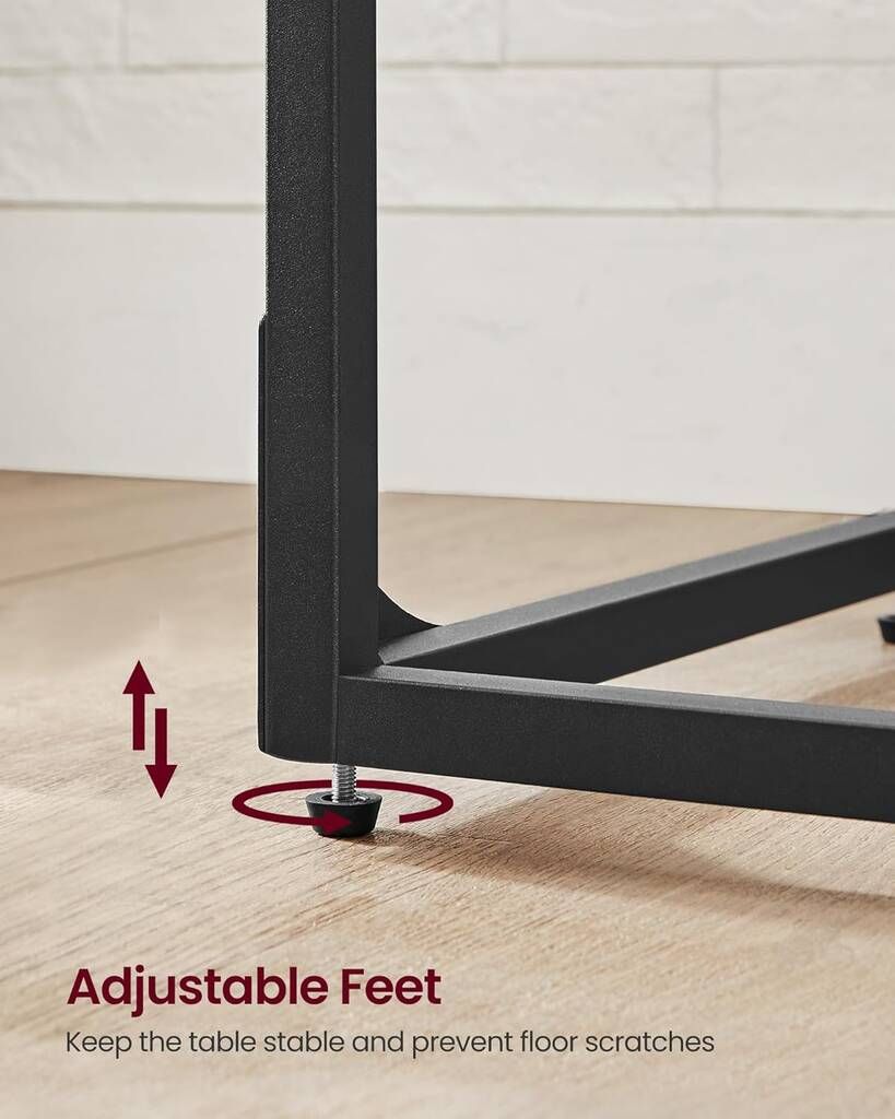 C Shaped Industrial Side Table With Metal Frame By Momentum with