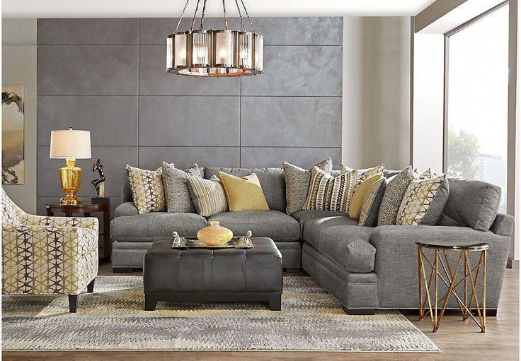 Cindy Crawford Home Palm Springs Gray 3 Pc Sectional - Sofas (Gray) # ... inside